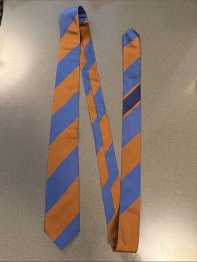 Dries Van Noten Striped Blue and Brown Men's Necktie